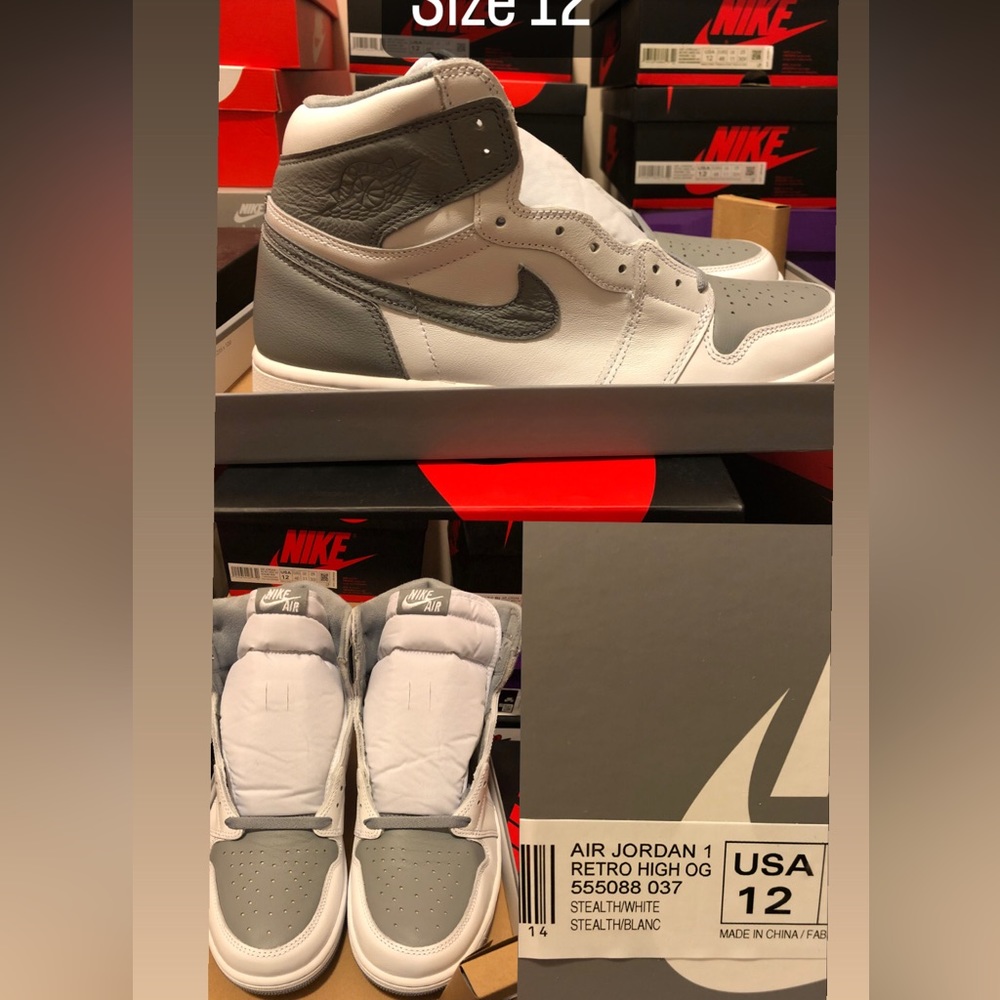 Jordan 1 Retro High OG Stealth mens Size 12